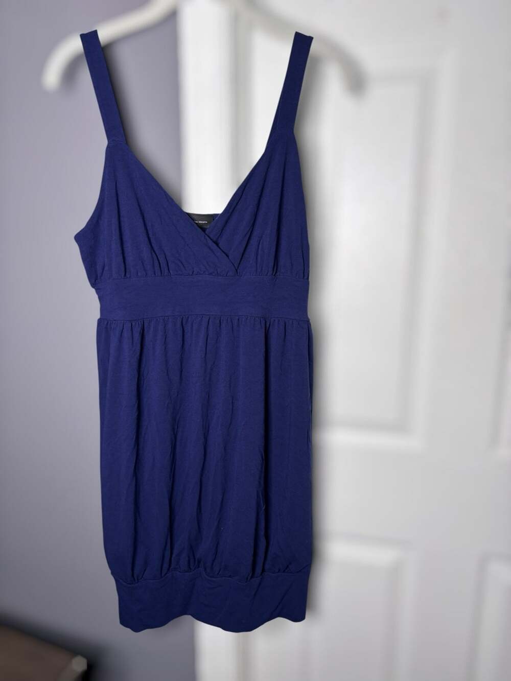 INC Blue Wrap Style Bubble Dress Large